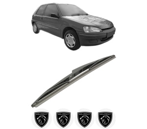 Stergator lamela spate PEUGEOT 106 Van II Hatchback Van (1S_) din 1996 - 2001, pentru luneta auto, Bosch Twin, din cauciuc siliconat rezistent, 4 Stickere Auto PEUGEOT v28039