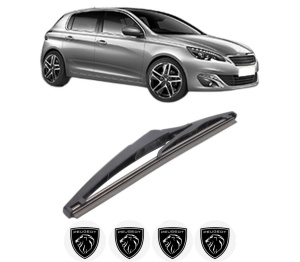 Stergator lamela spate PEUGEOT 308 II (LB_, LP_, LW_, LH_, L3_) din 2013 - 2021, pentru luneta auto, Bosch Twin, din cauciuc siliconat rezistent, 4 Stickere Auto PEUGEOT v33030