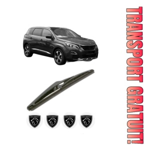 Stergator lamela spate PEUGEOT 5008 II Van (MC_, MJ_) din 2018, pentru luneta auto, Bosch Twin, din cauciuc siliconat rezistent, 4 Stickere Auto PEUGEOT