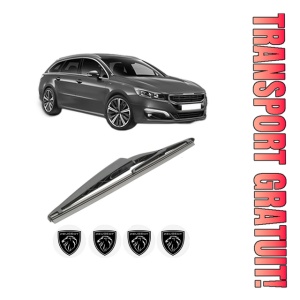 Stergator lamela spate PEUGEOT 508 SW I (8E_) din 2010 - 2018, pentru luneta auto, Bosch Twin, din cauciuc siliconat rezistent, 4 Stickere Auto PEUGEOT