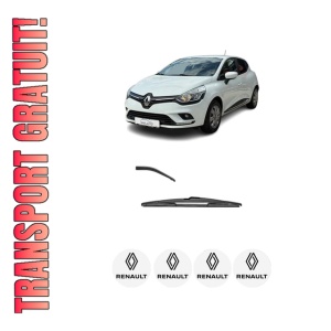 Stergator lamela spate RENAULT CLIO V (B7_) din 2019, pentru luneta auto, Valeo Silencio, din cauciuc siliconat rezistent, 4 Stickere Auto RENAULT