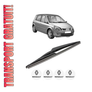 Stergator lamela spate RENAULT SCENIC III (JZ0/1_) din 2008 - 2016, pentru luneta auto, Valeo Silencio, din cauciuc siliconat rezistent, 4 Stickere Auto RENAULT