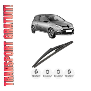 Stergator lamela spate RENAULT TWINGO II (CN0_) din 2007 - 2014, pentru luneta auto, Valeo Silencio, din cauciuc siliconat rezistent, 4 Stickere Auto RENAULT - Img 1