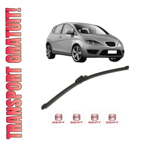 Stergator lamela spate SEAT ALTEA (5P1) din 2004 - 2015, pentru luneta auto, Valeo Silencio Xtrm, din cauciuc siliconat rezistent, 4 Stickere Auto SEAT