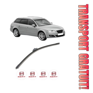 Stergator lamela spate SEAT EXEO ST (3R5) din 2009 - 2013, pentru luneta auto, Bosch Aerotwin, din cauciuc siliconat rezistent, 4 Stickere Auto SEAT