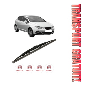 Stergator lamela spate SEAT IBIZA IV (6J5, 6P1) din 2008 - 2017, pentru luneta auto, Bosch Twin, din cauciuc siliconat rezistent, 4 Stickere Auto SEAT