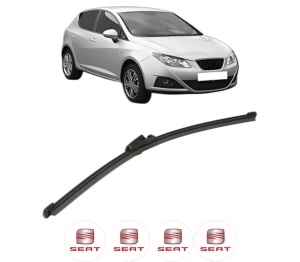 Stergator lamela spate SEAT IBIZA IV (6J5, 6P1) din 2008 - 2017, pentru luneta auto, Valeo Silencio Xtrm, din cauciuc siliconat rezistent, 4 Stickere Auto SEAT v21400
