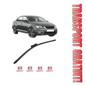 Stergator lamela spate SEAT TOLEDO IV (KG3) din 2012 - 2019, pentru luneta auto, Bosch Aerotwin, din cauciuc siliconat rezistent, 4 Stickere Auto SEAT