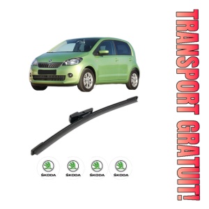 Stergator lamela spate SKODA CITIGO (NF1) din 2011 - 2019, pentru luneta auto, Bosch Aerotwin, din cauciuc siliconat rezistent, 4 Stickere Auto SKODA