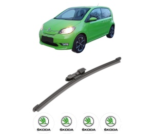 Stergator lamela spate SKODA E-CITIGO (NE1) din 2019 - 2021, pentru luneta auto, Valeo Silencio Xtrm, din cauciuc siliconat rezistent, 4 Stickere Auto SKODA v17920