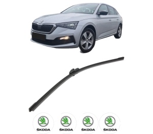 Stergator lamela spate SKODA SCALA (NW1) din 2019, pentru luneta auto, Bosch Aerotwin, din cauciuc siliconat rezistent, 4 Stickere Auto SKODA v27165