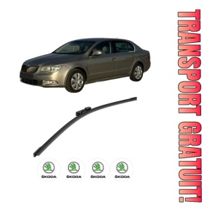 Stergator lamela spate SKODA SUPERB II Estate (3T5) din 2009 - 2015, pentru luneta auto, Bosch Aerotwin, din cauciuc siliconat rezistent, 4 Stickere Auto SKODA