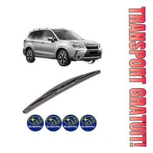 Stergator lamela spate SUBARU FORESTER (SJ_) din 2012, pentru luneta auto, Bosch Twin, din cauciuc siliconat rezistent, 4 Stickere Auto SUBARU