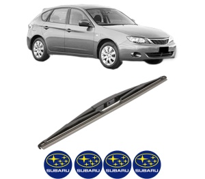 Stergator lamela spate SUBARU IMPREZA Hatchback (GR, GH, G3) din 2007 - 2013, pentru luneta auto, Valeo Silencio, din cauciuc siliconat rezistent, 4 Stickere Auto SUBARU v18580