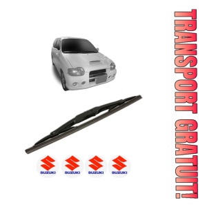 Stergator lamela spate SUZUKI ALTO V (HA12_, HA23_, HA22_) din 2000 - 2002, pentru luneta auto, Bosch Twin, din cauciuc siliconat rezistent, 4 Stickere Auto SUZUKI