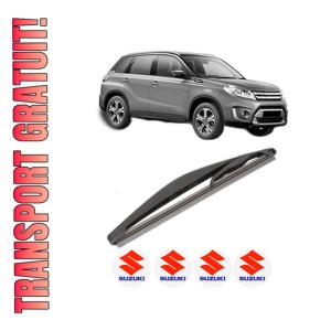 Stergator lamela spate SUZUKI VITARA (LY) din 2015, pentru luneta auto, Valeo Silencio, din cauciuc siliconat rezistent, 4 Stickere Auto SUZUKI