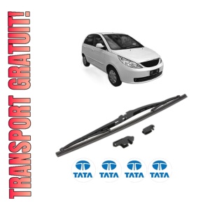 Stergator lamela spate TATA INDICA VISTA din 2009, pentru luneta auto, Valeo Silencio, din cauciuc siliconat rezistent, 4 Stickere Auto TATA