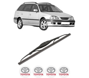 Stergator lamela spate TOYOTA AVENSIS Estate (_T22_) din 1997 - 2003, pentru luneta auto, Valeo Silencio, din cauciuc siliconat rezistent, 4 Stickere Auto TOYOTA v19180