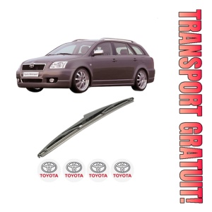 Stergator lamela spate TOYOTA AVENSIS Estate (_T25_) din 2003 - 2008, pentru luneta auto, Bosch Twin, din cauciuc siliconat rezistent, 4 Stickere Auto TOYOTA