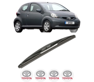 Stergator lamela spate TOYOTA AYGO (_B1_) din 2005 - 2014, pentru luneta auto, Valeo Silencio, din cauciuc siliconat rezistent, 4 Stickere Auto TOYOTA v19600