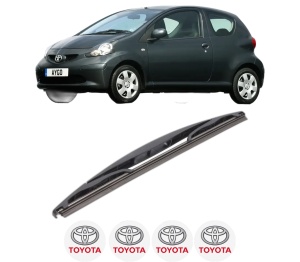 Stergator lamela spate TOYOTA AYGO Hatchback Van (_B1_) din 2005 - 2014, pentru luneta auto, Bosch Twin, din cauciuc siliconat rezistent, 4 Stickere Auto TOYOTA v31770
