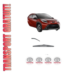 Stergator lamela spate TOYOTA AYGO X (_B7_) din 2022, pentru luneta auto, Valeo Silencio, din cauciuc siliconat rezistent, 4 Stickere Auto TOYOTA