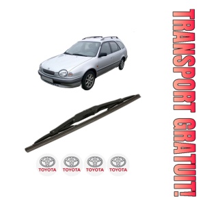 Stergator lamela spate TOYOTA COROLLA Estate Van (_E11_) din 2000 - 2001, pentru luneta auto, Bosch Twin, din cauciuc siliconat rezistent, 4 Stickere Auto TOYOTA