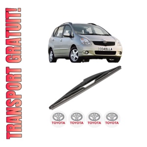 Stergator lamela spate TOYOTA COROLLA Verso (_E12_) din 2001 - 2004, pentru luneta auto, Valeo Silencio, din cauciuc siliconat rezistent, 4 Stickere Auto TOYOTA