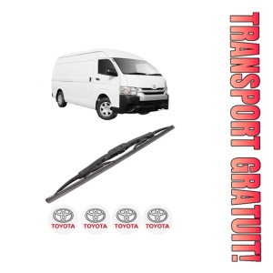 Stergator lamela spate TOYOTA HIACE V Van (TRH2__, KDH2__, LH2__, GDH2__) din 2004, pentru luneta auto, Bosch Twin, din cauciuc siliconat rezistent, 4 Stickere Auto TOYOTA - Img 1