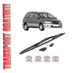 Stergator lamela spate TOYOTA PICNIC (_XM1_) din 1996 - 2001, pentru luneta auto, Valeo Silencio, din cauciuc siliconat rezistent, 4 Stickere Auto TOYOTA