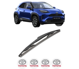 Stergator lamela spate TOYOTA YARIS CROSS (MXP_) din 2020, pentru luneta auto, Valeo Silencio, din cauciuc siliconat rezistent, 4 Stickere Auto TOYOTA v17620
