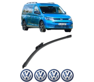 Stergator lamela spate Volkswagen CADDY CALIFORNIA V Camper (SBB, SBJ) din 2020 - 2024, pentru luneta auto, Bosch Aerotwin, din cauciuc siliconat rezistent, 4 Stickere Auto VW v22354