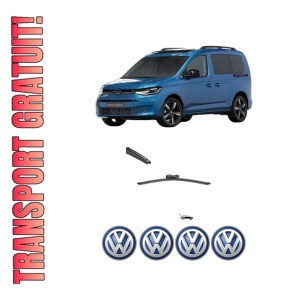 Stergator lamela spate Volkswagen CADDY V Box Body/MPV (SBA, SBH) din 2020 - 2024, pentru luneta auto, Valeo Silencio, din cauciuc siliconat rezistent, 4 Stickere Auto VW