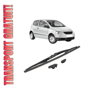 Stergator lamela spate Volkswagen FOX Hatchback (5Z1, 5Z3, 5Z4) din 2005 - 2011, pentru luneta auto, Valeo Silencio, din cauciuc siliconat rezistent, 4 Stickere Auto VW