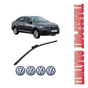 Stergator lamela spate Volkswagen POLO Liftback (CK4, CK5) din 2020 - 2022, pentru luneta auto, Bosch Aerotwin, din cauciuc siliconat rezistent, 4 Stickere Auto VW