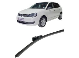Stergator lamela spate Volkswagen POLO VIVO Hatchback (6S1, 6S3) din 2010 - 2019, pentru luneta auto, Bosch Aerotwin, din cauciuc siliconat rezistent, 4 Stickere Auto VW - Img 2