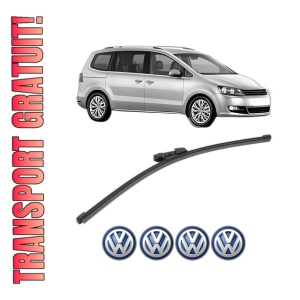 Stergator lamela spate Volkswagen SHARAN (7N1, 7N2) din 2010 - 2022, pentru luneta auto, Valeo Silencio Xtrm, din cauciuc siliconat rezistent, 4 Stickere Auto VW