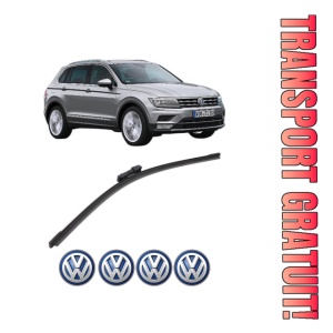 Stergator lamela spate Volkswagen TIGUAN SUV Van (AD1) din 2016 - 2020, pentru luneta auto, Bosch Aerotwin, din cauciuc siliconat rezistent, 4 Stickere Auto VW