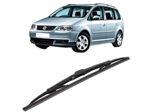 Stergator lamela spate Volkswagen TOURAN (1T1, 1T2) din 2003 - 2010, pentru luneta auto, Bosch Twin, din cauciuc siliconat rezistent, 4 Stickere Auto VW - Img 2