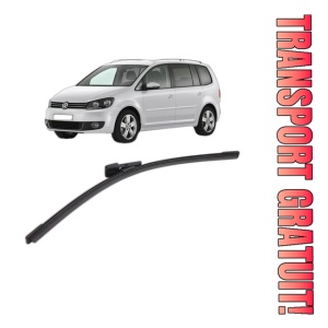 Stergator lamela spate Volkswagen TOURAN VAN (1T3) din 2010 - 2015, pentru luneta auto, Bosch Aerotwin, din cauciuc siliconat rezistent, 4 Stickere Auto VW