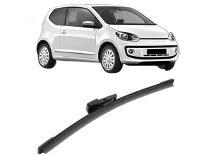 Stergator lamela spate Volkswagen UP! (121, 122, BL1, BL2, BL3, 123) din 2011 - 2023, pentru luneta auto, Bosch Aerotwin, din cauciuc siliconat rezistent, 4 Stickere Auto VW - Img 2