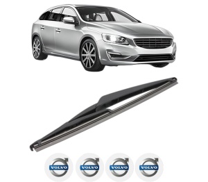 Stergator lamela spate VOLVO V60 I (155) din 2010 - 2018, pentru luneta auto, Valeo Silencio, din cauciuc siliconat rezistent, 4 Stickere Auto VOLVO v18220