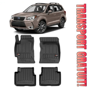 Subaru Forester III, Suv, Din 03.2008 - 01.2013 , Set Covorase Auto Tip Tavita Premium 3D, din cauciuc