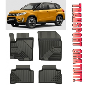 Suzuki VItara Din 03.2015 - 03.2020, Suv , Set Covorase Auto Tip Tavita Premium 3D, din cauciuc