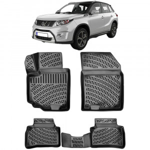 Suzuki Vitara IV 2015- Set 4 covorase auto din cauciuc tip tavita premium line 3D accesorii pentru autoturismul tau - masina v241717