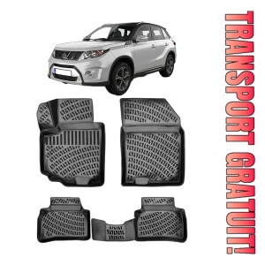 Suzuki Vitara IV 2015-2020 Set 4 covorase auto din cauciuc tip tavita premium line 3D