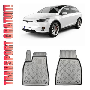 Tesla Model X, Suv, Din 10.2016 - Prezent , Set Covorase Auto Tip Tavita Premium 3D, din cauciuc