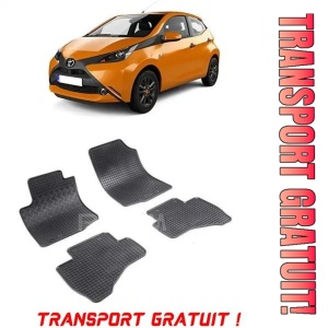 Toyota Aygo II, Hatchback, fabricat din 07.2014 - Prezent, set covorase auto dedicate, din cauciuc 100% Premium - Transport Gratuit
