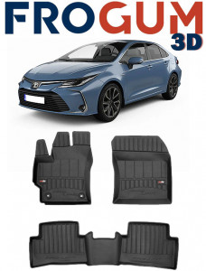 Toyota Corolla Hybrid Din 2019 - Prezent, Sedan , Set Covorase Auto Tip Tavita Premium 3D, din cauciuc accesorii pentru autoturismul tau - masina v161558