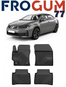 Toyota Corolla XII E210 Din 03.2019 - Prezent, Sedan , Set Covorase Auto Tip Tavita Premium 3D, din cauciuc accesorii pentru autoturismul tau - masina v168644